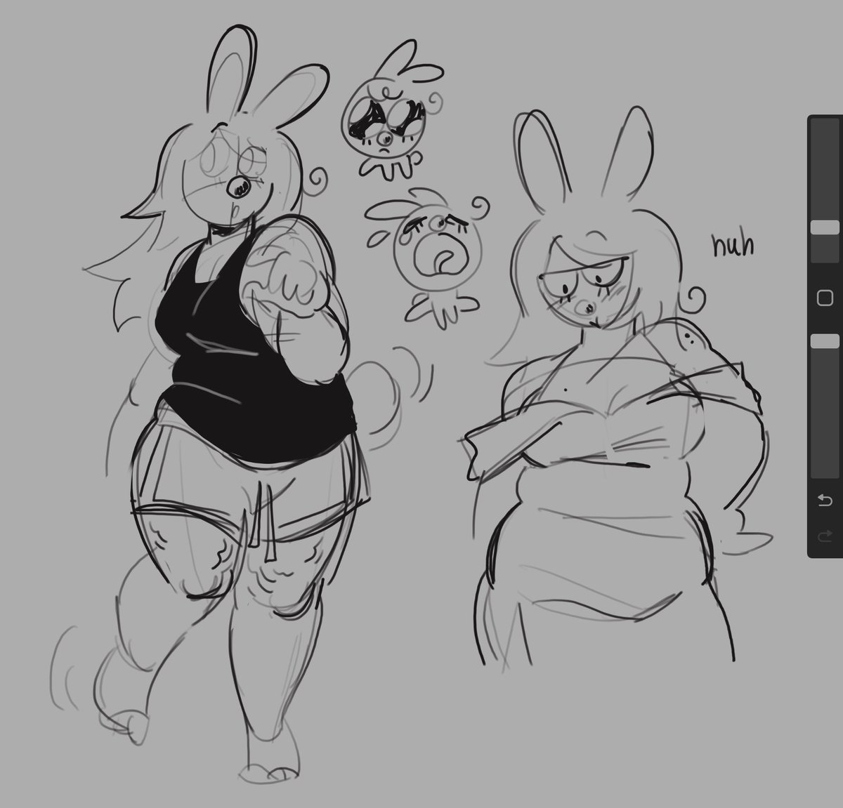 doodles bc i need to get better at drawing my own body type or ill explode