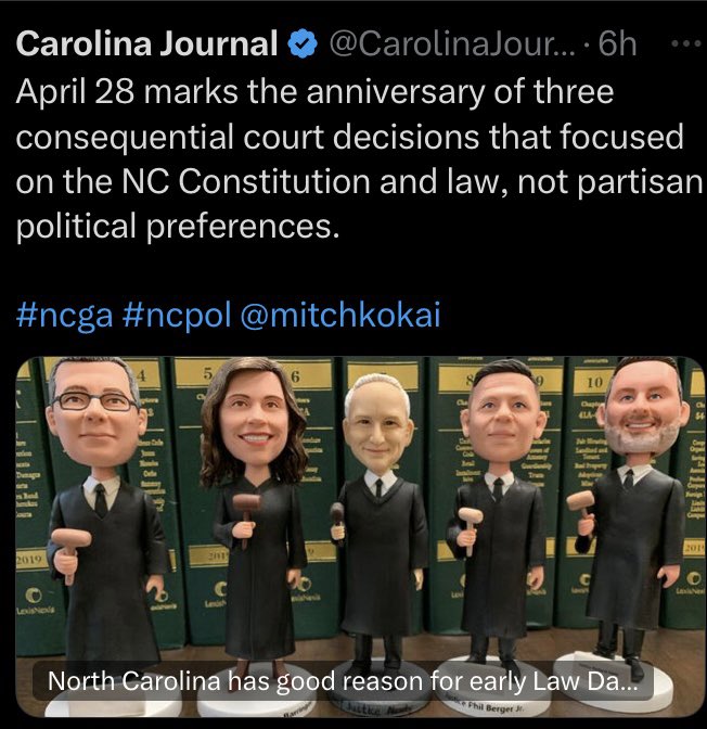 The GOP is getting ready to celebrate the anniversary of the NC Supreme Court decision that legalized gerrymandering. #ncpol