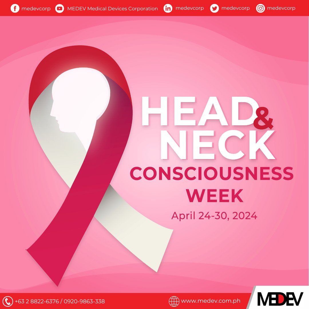MEDEVCORP's tweet photo. We dedicate this week of April for Head and Neck Consciousness.
Join MEDEV and let us prioritize awareness, encourage education, and support each other's well-being.
#HeadAndNeckConsciousnessWeek
#MEDEV
#MEDEV25Years https://t.co/eTvCUEgzkH