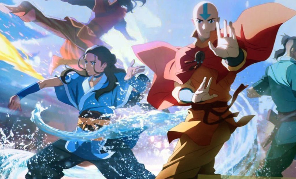 My fav thing abt this picture is that both Aang and Katara incorporated small parts of each others cultures into their clothing. Katara has yellow/orange around her waist while Aang has blue armbands💙🧡