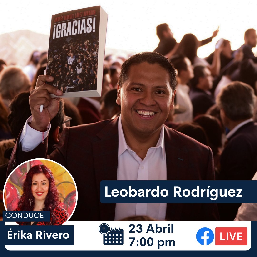 Hoy en #LosConjurados tenemos una entrevista con @leobardorj

⏰ En punto de las 7:00 pm 
📷 Por #FacebookLive

Conduce: @ErikaRiveroA