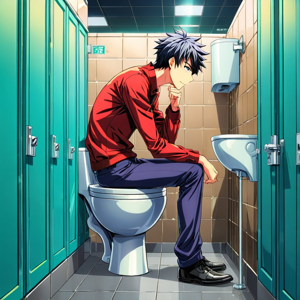 xiimeeniithaa's tweet photo. とあるアニメでは、主人公の父親が「激辛ラーメンを食べてトイレから出られない」という設定があり、そのシーンではトイレから顔だけ出して会話をする姿が描かれました。この設定はファンの間で話題となり、主人公の父親は「トイレお父さん」という愛称で親しまれています。 https://t.co/uNYLcq2nbr