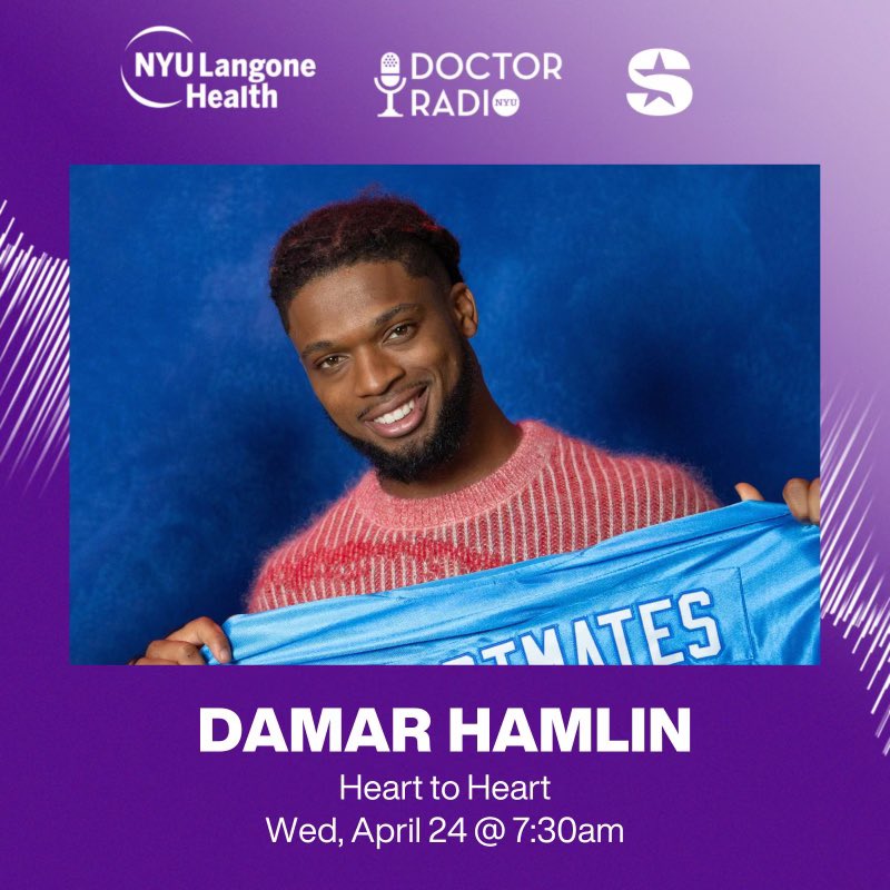 🚨🚨🚨Special Guest🚨🚨🚨 @NFL & @BuffaloBills superstar @HamlinIsland goes ❤️2️⃣❤️ with Dr. Fred Feit tomorrow morning! Find out how Damar is giving back following his first full season back in the #NFL after recovering from his on field cardiac arrest! 📻 sxm.app.link/DoctorRadio