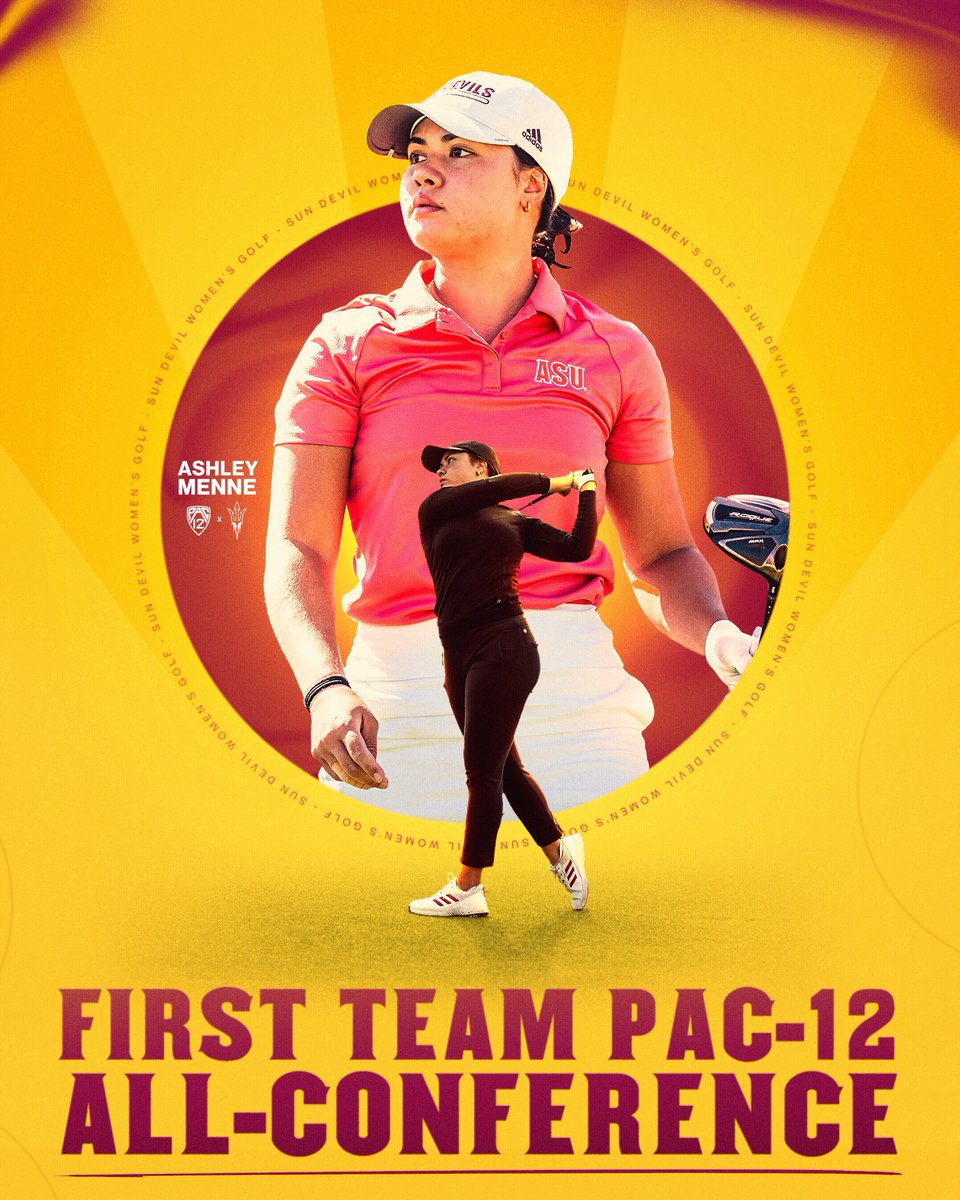 Death. Taxes. Ashley Menne All-Conference Honors 😈 The @SunDevilWGolf senior lands on the @Pac12 All-Conference team for the 4️⃣th consecutive year 👀 #Pac12Golf /// #ForksUp