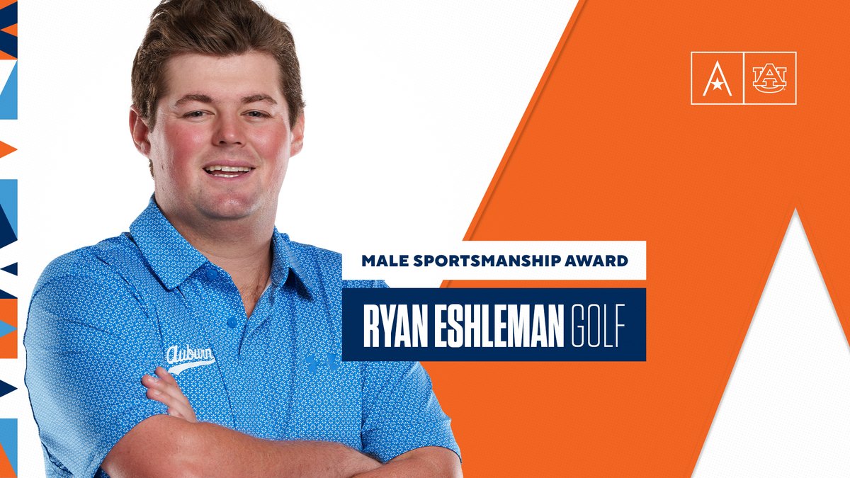 Auburn Tigers (@auburntigers) on Twitter photo .<a href="/AuburnMGolf/">Auburn Men's Golf</a>’s <a href="/Ryanesh24/">Ryan Eshleman</a> has been named the 2024 Male Sportsmanship Award winner for the #AUSPYS! Congratulations Ryan! 🏌️
#WarEagle .<a href="/AuburnMGolf/">Auburn Men's Golf</a>’s <a href="/Ryanesh24/">Ryan Eshleman</a> has been named the 2024 Male Sportsmanship Award winner for the #AUSPYS! Congratulations Ryan! 🏌️
#WarEagle