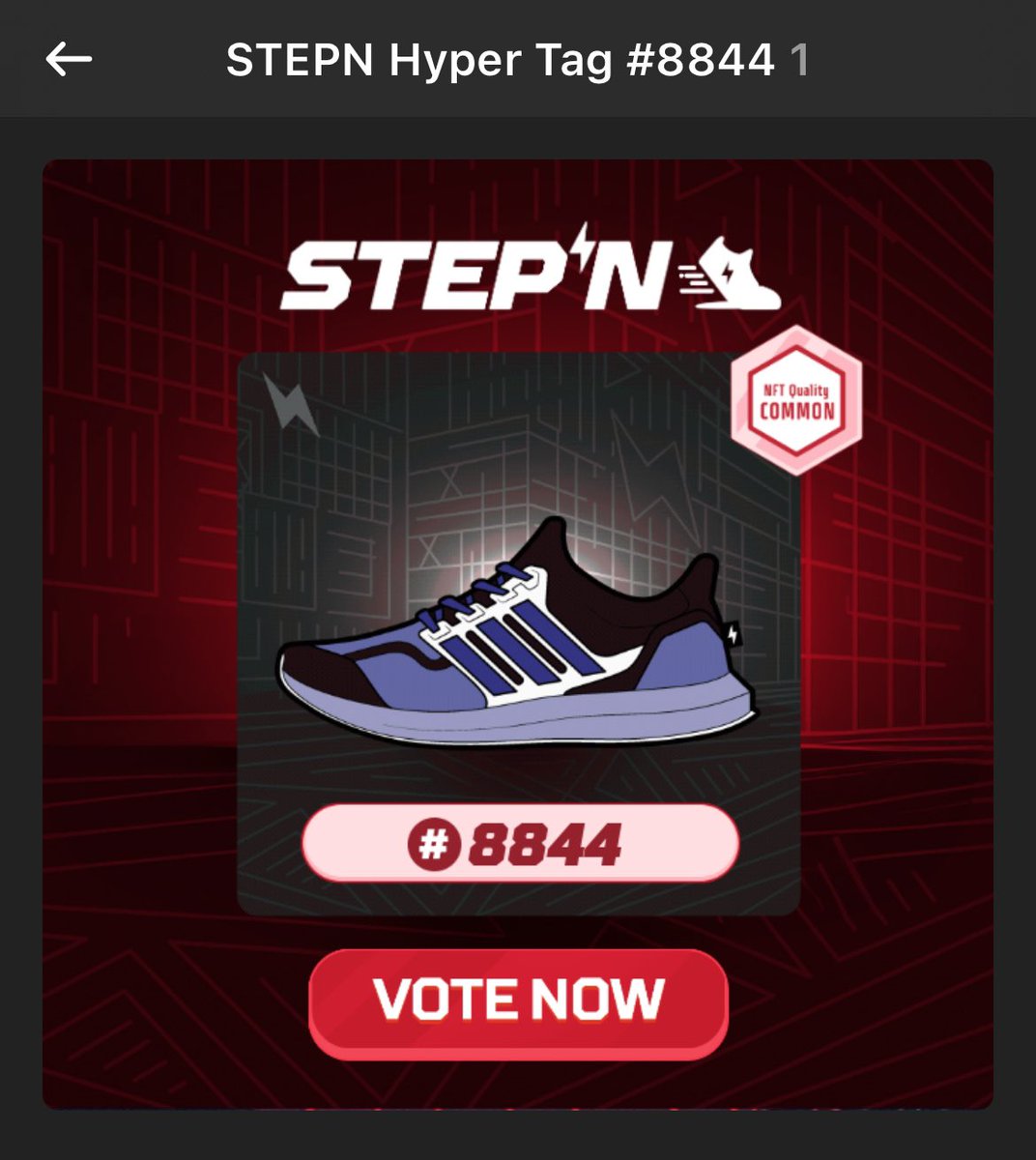 KeL_1015's tweet photo. @Stepnofficial @gall3ry_3 #STEPNCard #HyperTag https://t.co/9HuI3MvXOJ