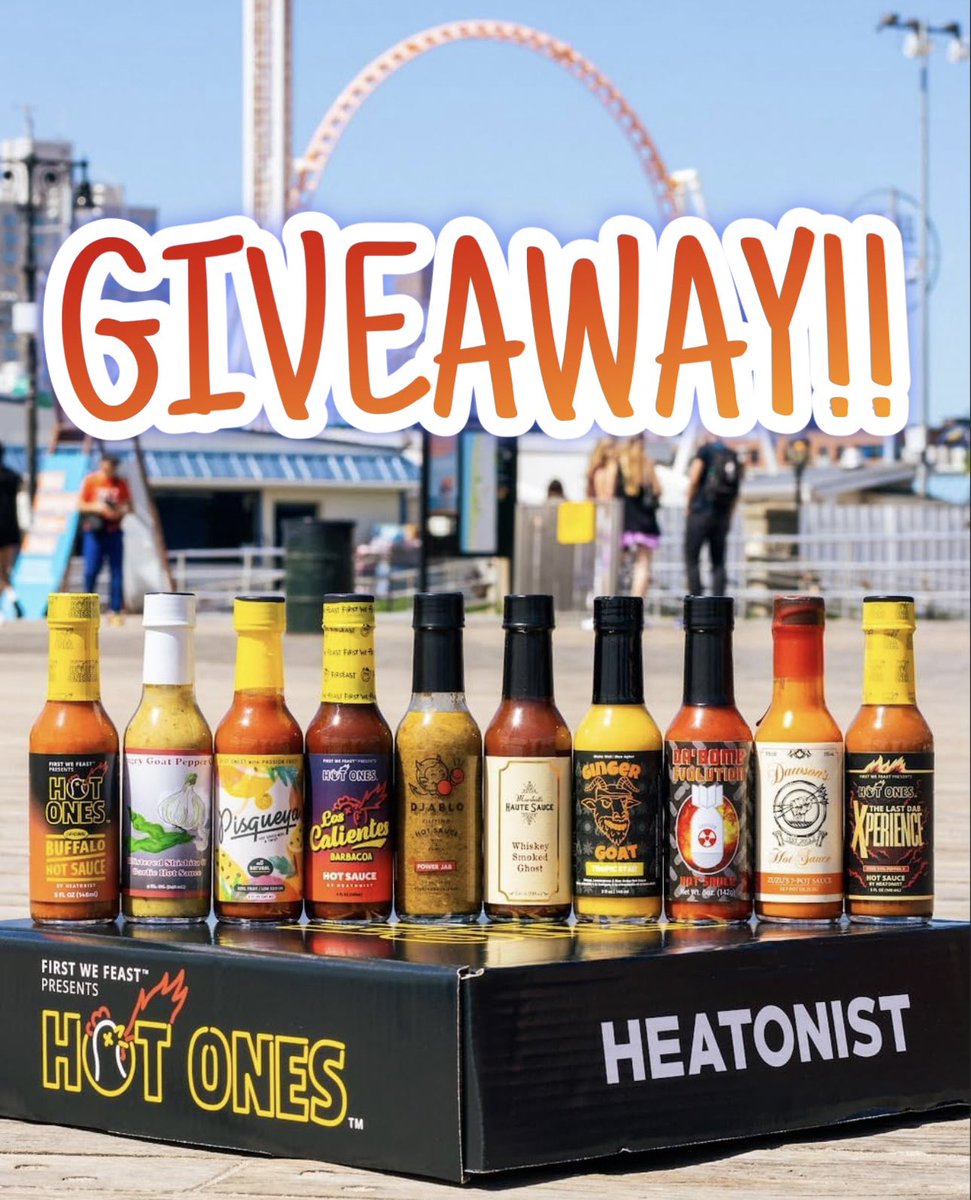 🔥H O T   O N E S🔥 Giving away a FULL set of season 23 Hot Ones Hot Sauce Challenge during our Hot Ones Twitch Stream Friday!

❤️ like/ Repost to enter
👾Stream - Friday 6:30 PM PST👾

Twitch.Tv/retro_now 

#twitchstream #giveaway #hotones
