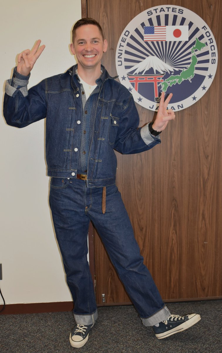 Today, USFJ and 5AF observe #InternationalDenimDay as part of Sexual Assault Awareness and Prevention Month (#SAAPM). Maj. Barger, deputy director at USFJ PAO, is happy to show his support to SAAPM!