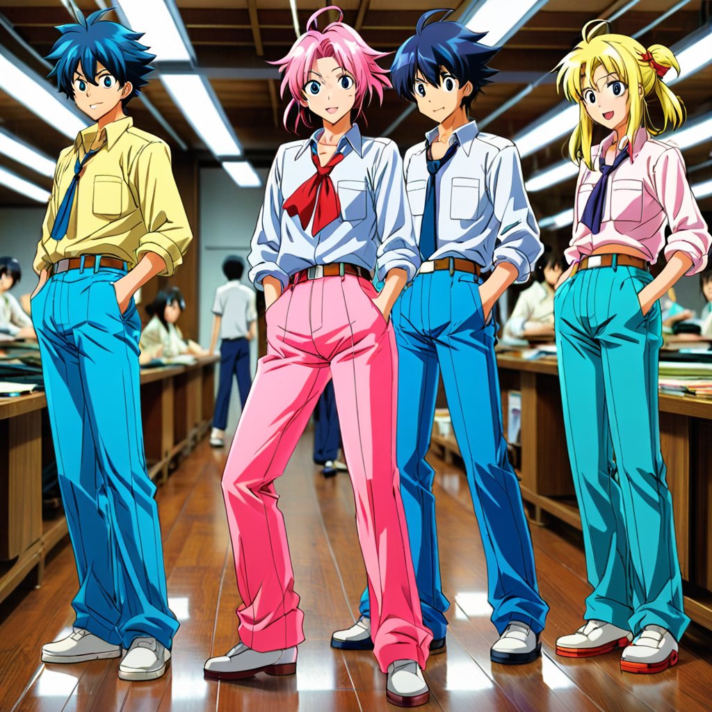 LauraDiputada's tweet photo. 一度、あるアニメの制作中に、スタッフがうっかり主人公のパンツの色を間違えてしまい、放送後に「アニメ史上最大のパンツ間違い事件」として話題になった。この間違いは、パンツの色が本来の青色ではなく、なぜかピンク色になって放送されてしまったものだった。この放送事故は多くの視聴者を驚かせ、同時に笑いを誘い、アニメ史に残る伝説となってしまった。制作スタッフは後にこの間違いを謝罪し、以降はパンツの色を慎重に確認するようになったと言われている。