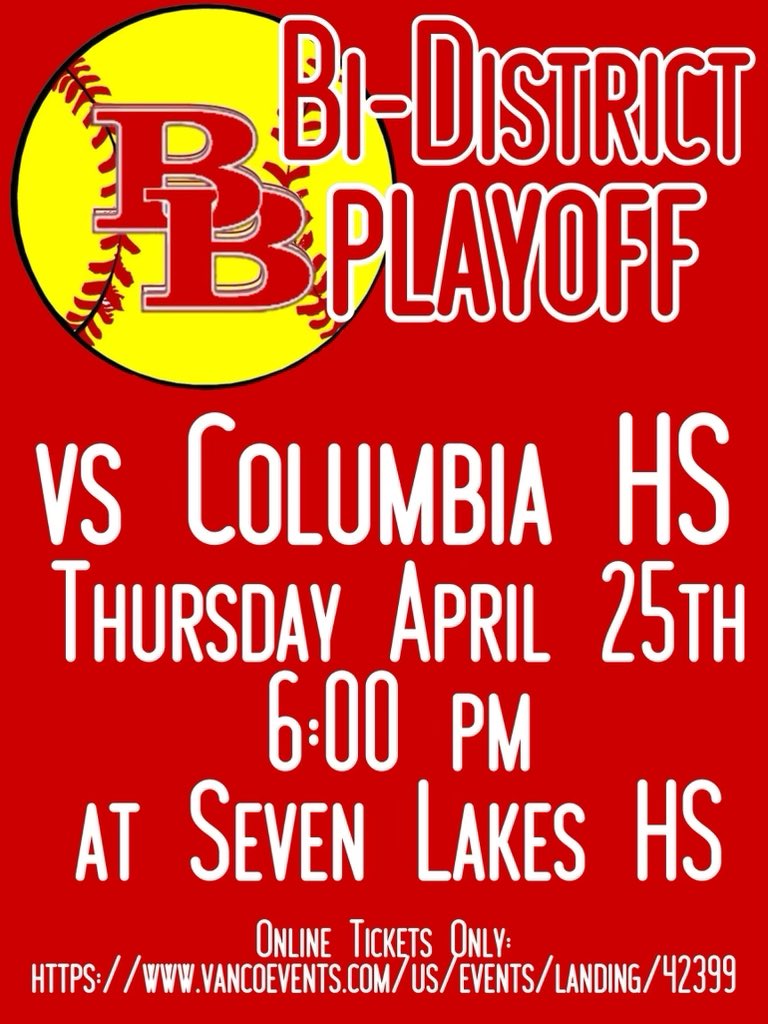 Brahmanette Softball Playoff Time! Tickets are online only via this link: vancoevents.com/us/events/land…