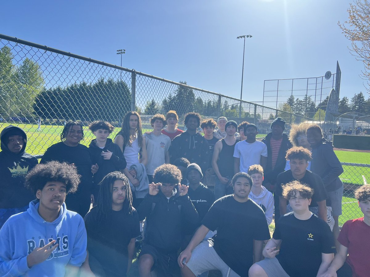 RogersRamsFB's tweet photo. After workouts guys out supporting JV @RogersBaseball1 nice to see a bunch of football players playing baseball #RamPride #StrikeEmOut https://t.co/eZJpzoTd9H