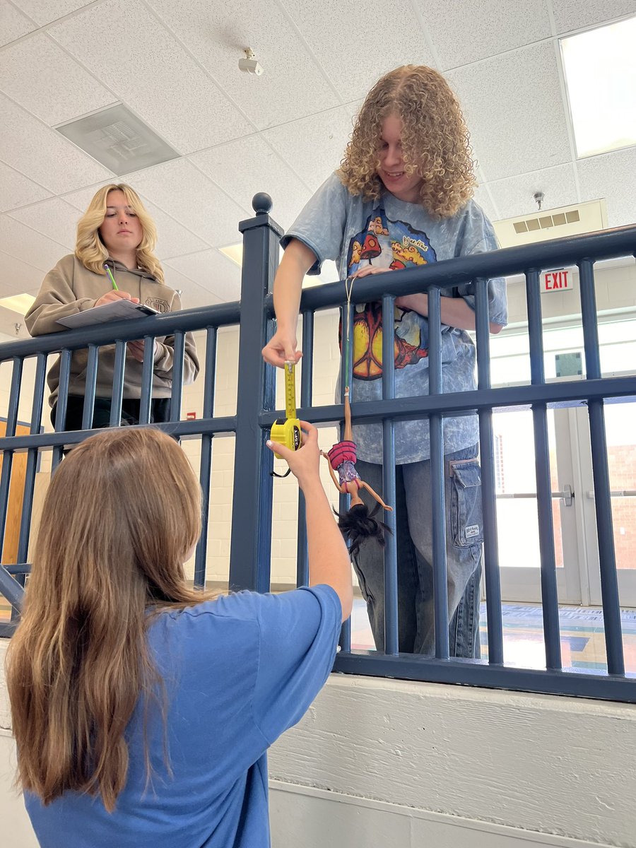 Just a little LSRL data collection for AP Stats…”Barbie Bungee”