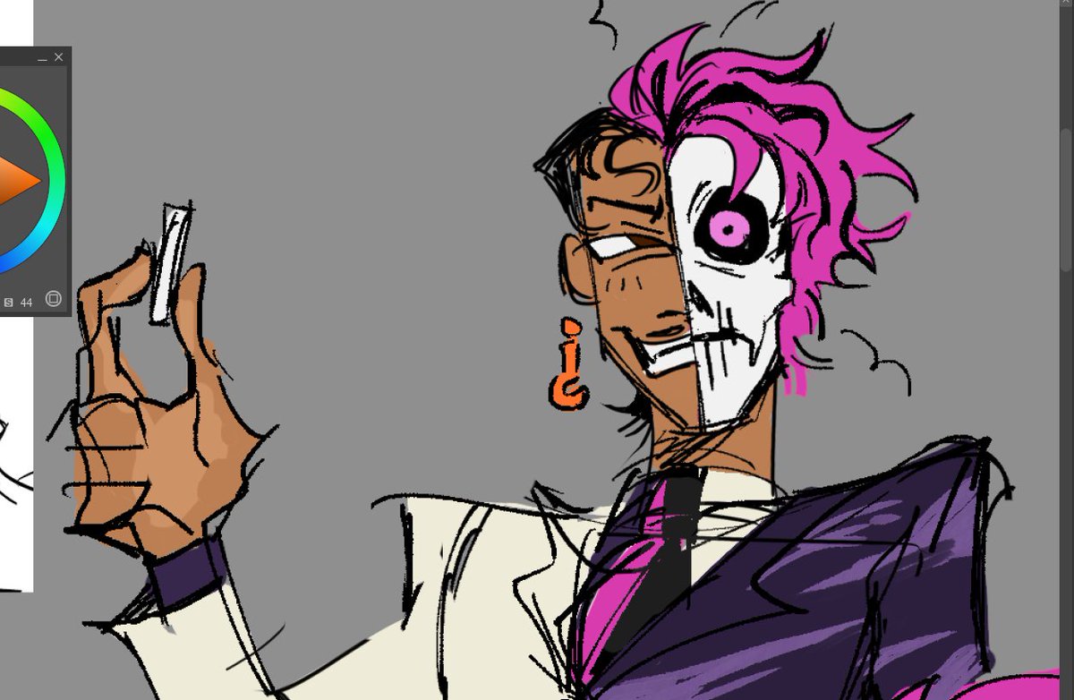 trying to design a harvey/twoface,,

yes vitiligo or no?