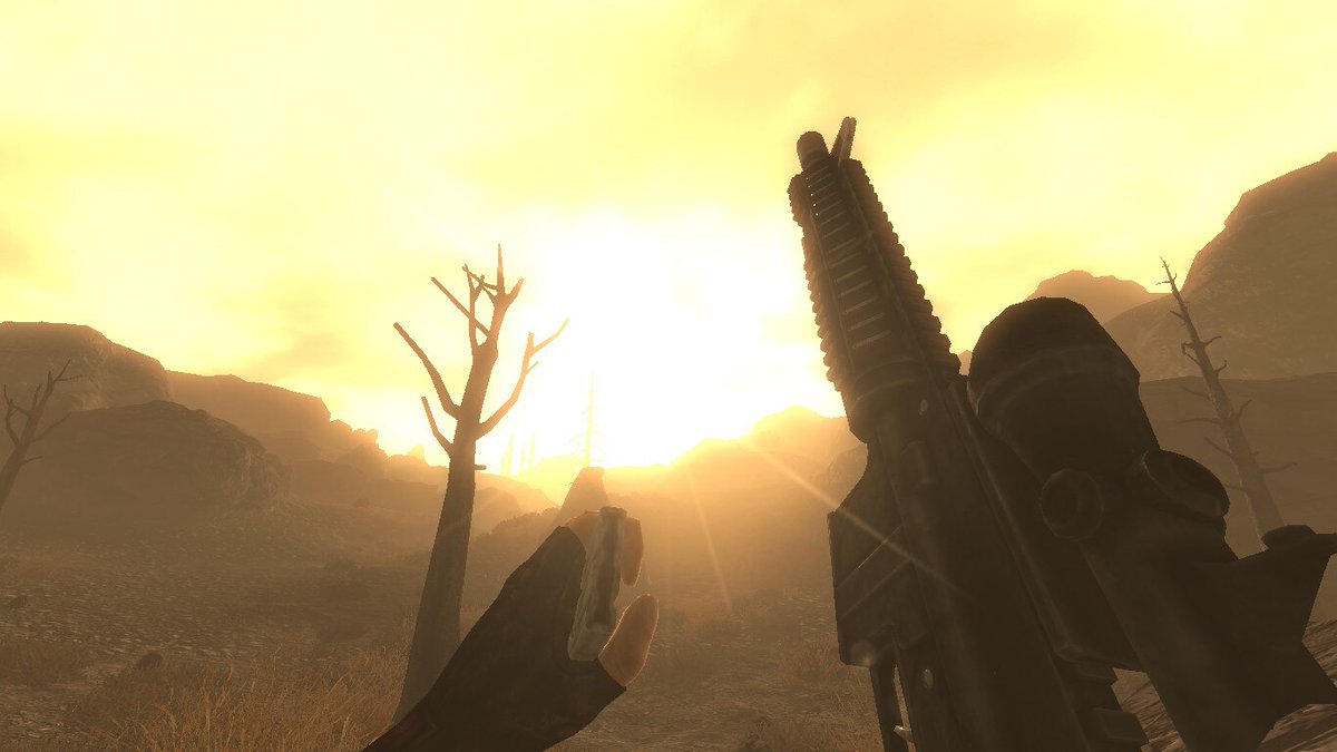 @FPSthetics I recommend you installing the DUSTy Weathers mod if you want a cooler yellow filter, it's a mod that adds the weathers from DUST Survival Simulator & Lonesome Road to basegame New Vegas, makes it look more apocalyptic