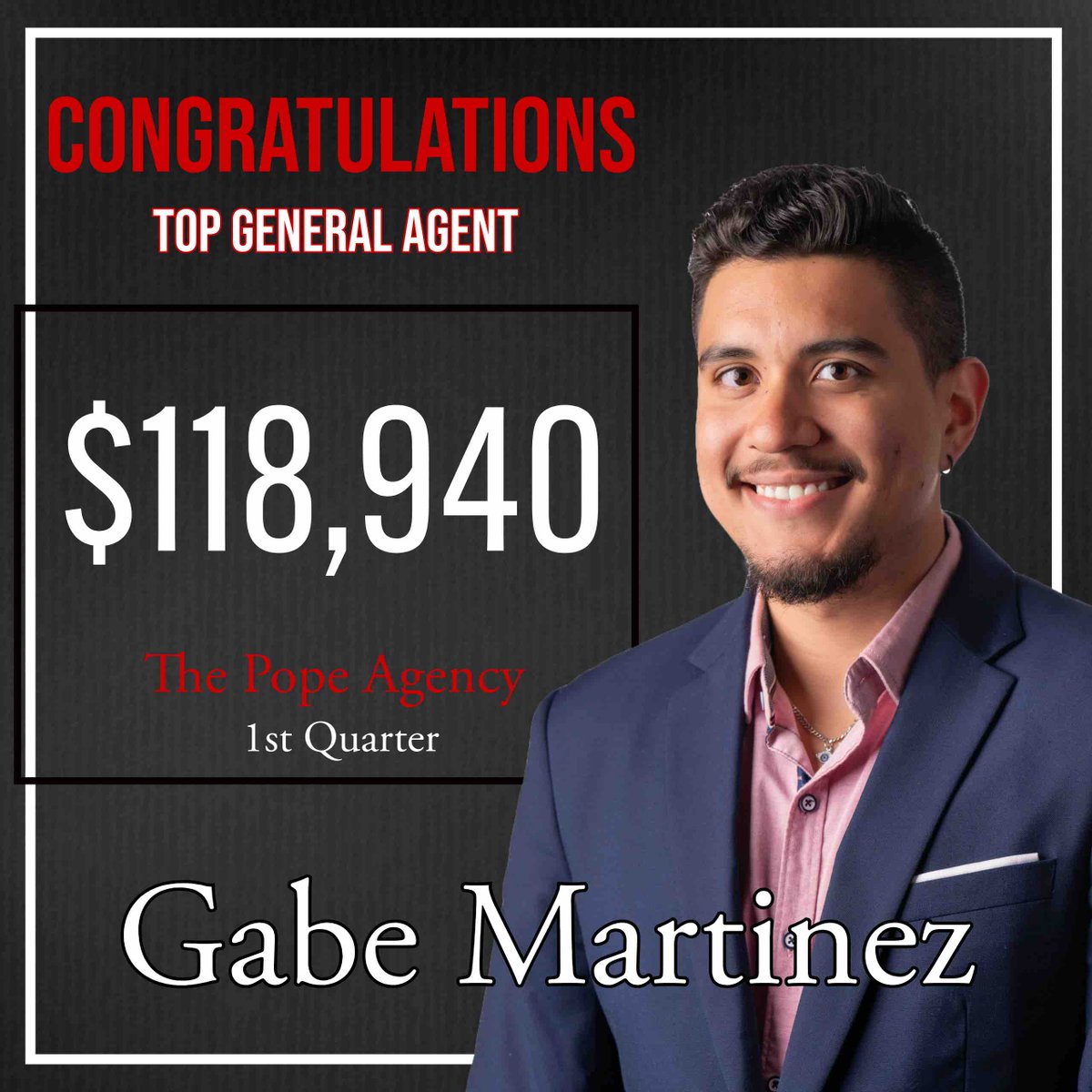 GLpopeagency's tweet photo. Now a congratulations to our 1st quarter TOP PERFORMERS!!👏🏼👏🏼👏🏼

Top Producer Jaslyn Kwayu 
Top SA Jaslyn Kwayu
Top GA Gabe Martinez 
Top AD Jeff Marshall

Phenomenal work in Q1 you guys!! 

Time to own it in Q2!🌎🌎🌎 https://t.co/259DAMn1n3