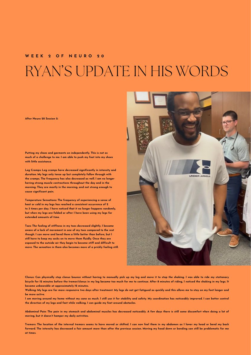 Ryan’s week 2 update in his own words #neurotwenty #suitup #suitup2gether #tech2moveU #VaxInjuries #vaxinjured #vaccineinjuries #LongCovid #gaslighted #basespikedetox