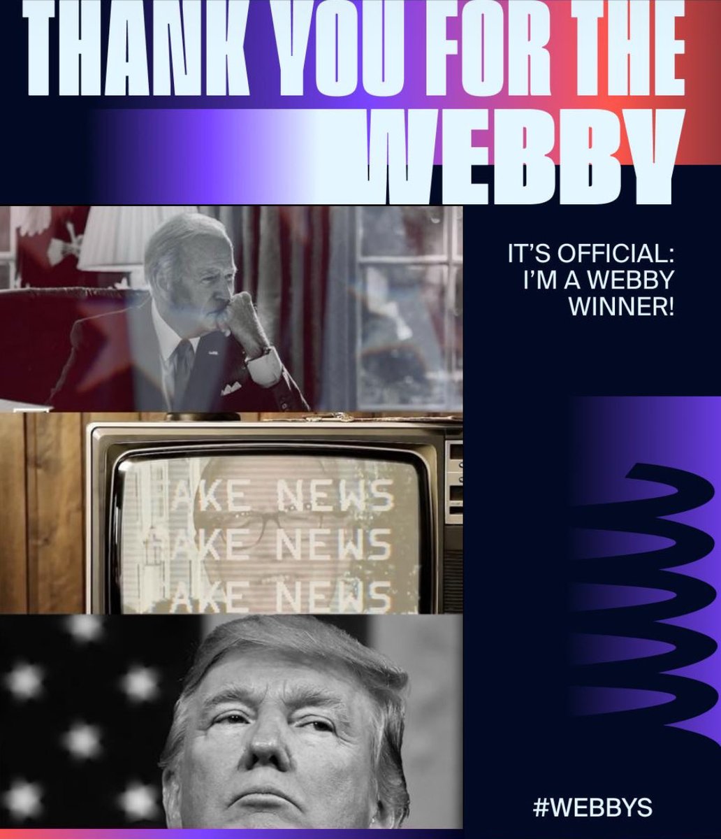 🏴‍☠️ We're excited and incredibly honored to announce that we're winners of a People's Voice #Webby award🏆 for our America or Trump campaign. We'd like to thank all of our supporters, because without you our vital work is not possible.
