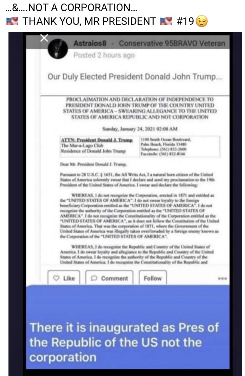 USA IS NO LONGER A CORPORATION 🧨