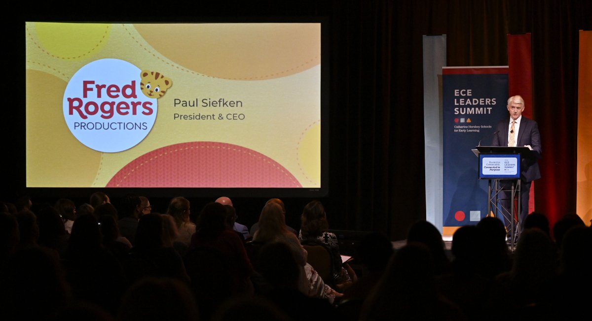 The Summit began with keynote speaker Paul Siefken, President & CEO of @FredRogersPro, an organization that is rooted in the belief that children learn best through play. #CHSSummit #EarlyChildhoodEducation #ECE