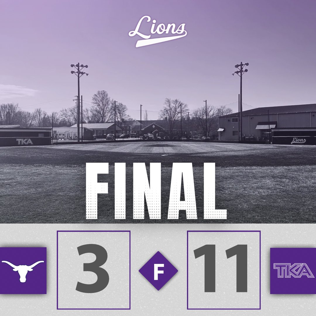 ⚾️ FINAL — TKA 11, AC 3 The Lions take the final home game of the season. #TKALionsTN🦁