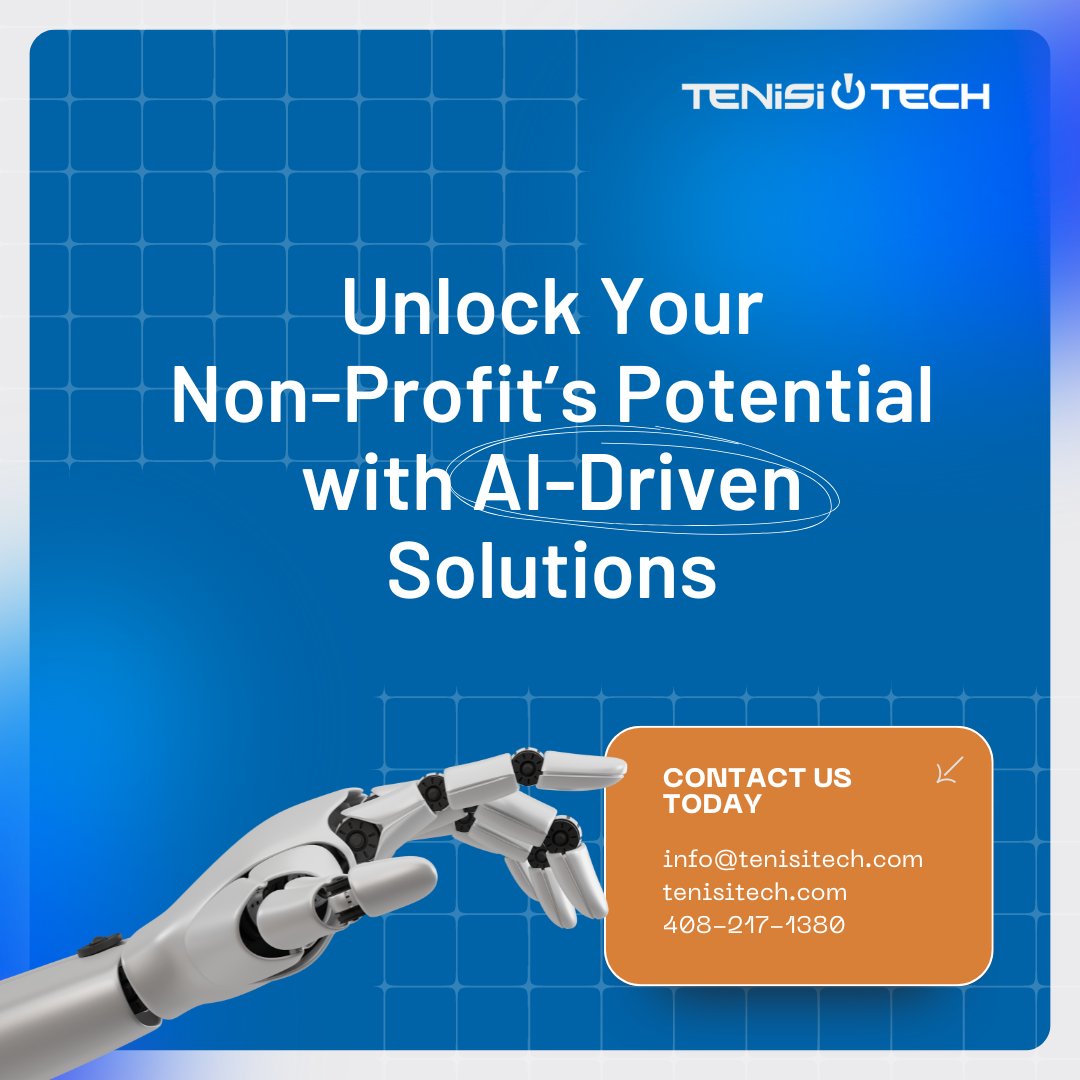 🌟 Empower Your Non-profit with AI and TenisiTech 🌟 At TenisiTech, we understand the unique challenges faced by non-profits. We offer customized, intelligent solutions to automate tasks and employ smart AI strategies that amplify your capabilities and impact. 🚀