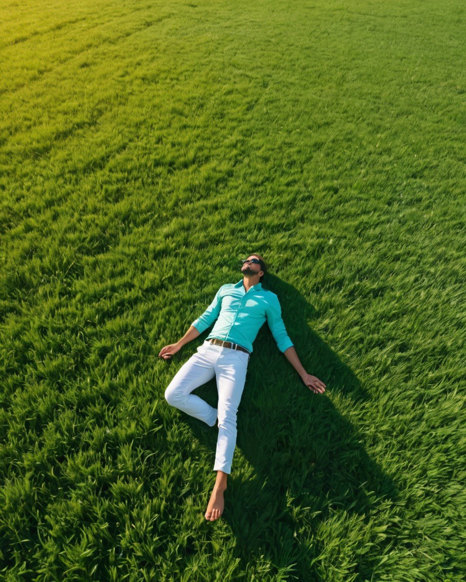 QT with your peaceful moments A man in the meadow