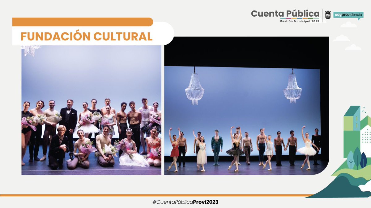 CULTURA: Más de 450.000 personas asistieron a nuestros eventos durante 2023. Tuvimos la Gala de ballet con 17 estrellas del Royal Ballet y la Ópera de París. Por primera vez también se integró al Ballet Nacional Chileno. #CuentaPúblicaProvi2023