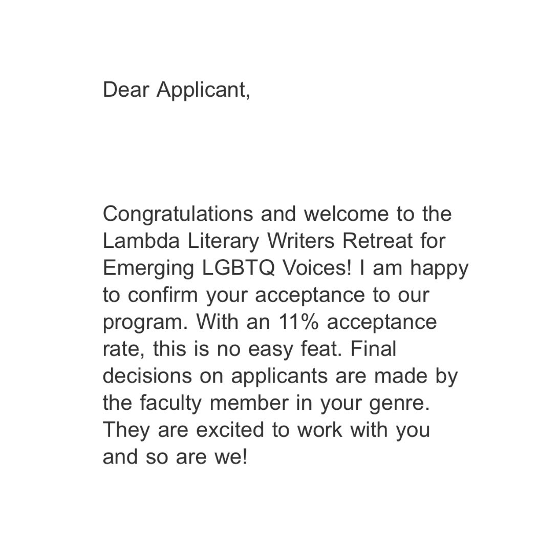 I’m grateful for the opportunity to be a part of <a href="/lambdaliterary/">Lambda Literary is on Bluesky</a> Writers Retreat for Emerging LGBTQ Voices this summer. At a time of so much sorrow - on the eve of a day to remember #armeniangenocide while we are in the midst of #gazagenocide - I am grateful for moments of joy.