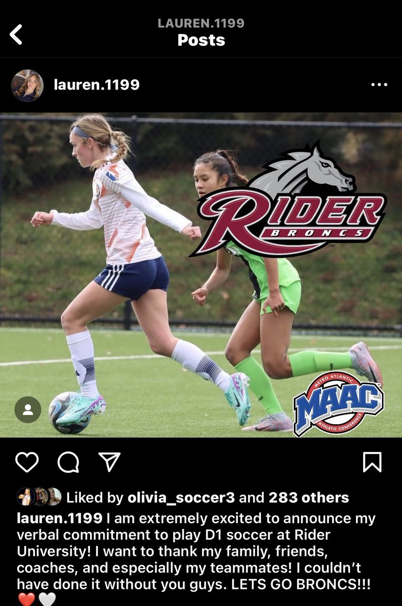 Jungkunst2025's tweet image. Congratulations to my teammate Lauren Black for committing to @RiderSoccer!!! 

#GASpringShowcase2024 @LISoccerClub  @GAcademyLeague 

#Classof2025 @LISoccerClub @GAcademyLeague #NewsdayTop100⚽️ #AllLeague #MVP #GATeamRep #NationalHonorSociety @KbergAthletics #Hofstra2029