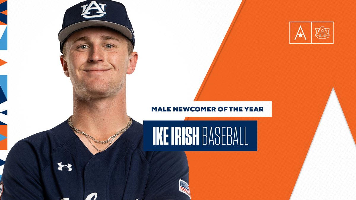 Auburn Tigers (@auburntigers) on Twitter photo Congratulations to <a href="/AuburnBaseball/">Auburn Baseball</a>’s @Ikeirish18 for receiving the 2024 Male Newcomer of the Year Award! ☘️
#AuburnTigers | #AUSPYS Congratulations to <a href="/AuburnBaseball/">Auburn Baseball</a>’s @Ikeirish18 for receiving the 2024 Male Newcomer of the Year Award! ☘️
#AuburnTigers | #AUSPYS