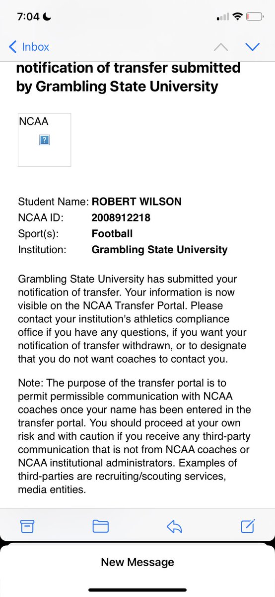 My name is officially in the transfer portal with 3 years of eligibility left I trust the process 🙏🏾