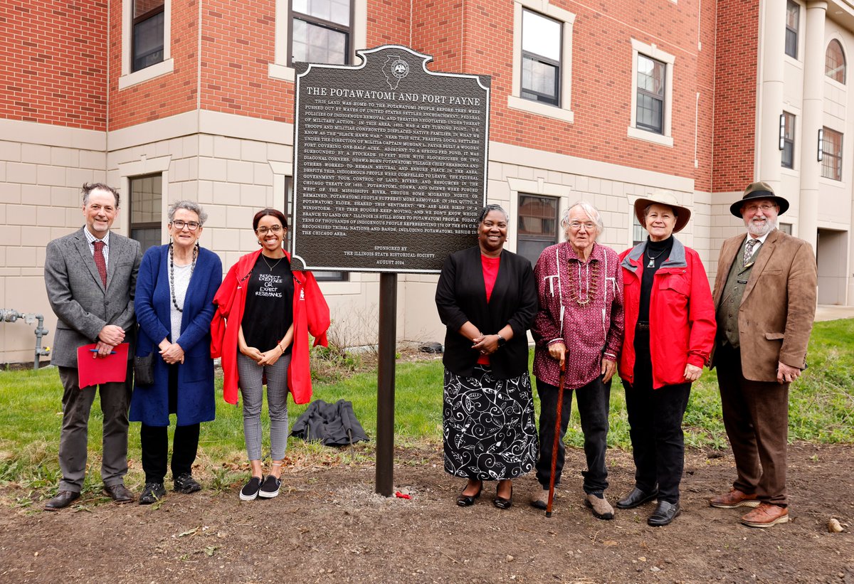 Thanks to the time and expertise of North Central students and faculty, as well as local and statewide community members, a new Potawatomi and Fort Payne historical marker was unveiled on campus this afternoon to provide a more accurate depiction of the Black Hawk War events.