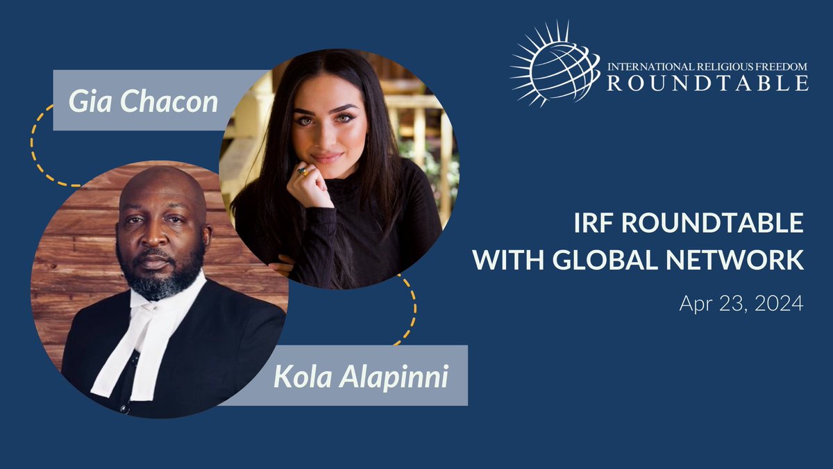 Today’s @IrfRoundtable featured two very special guests: @genuinelygia_ from @forthemartyrs 🎙️ & @FelaLives, @StateIRF 2023 Awardee 🌟 disclaimer: announcement has been pre-approved (meetings operate under Chatham House Rule)