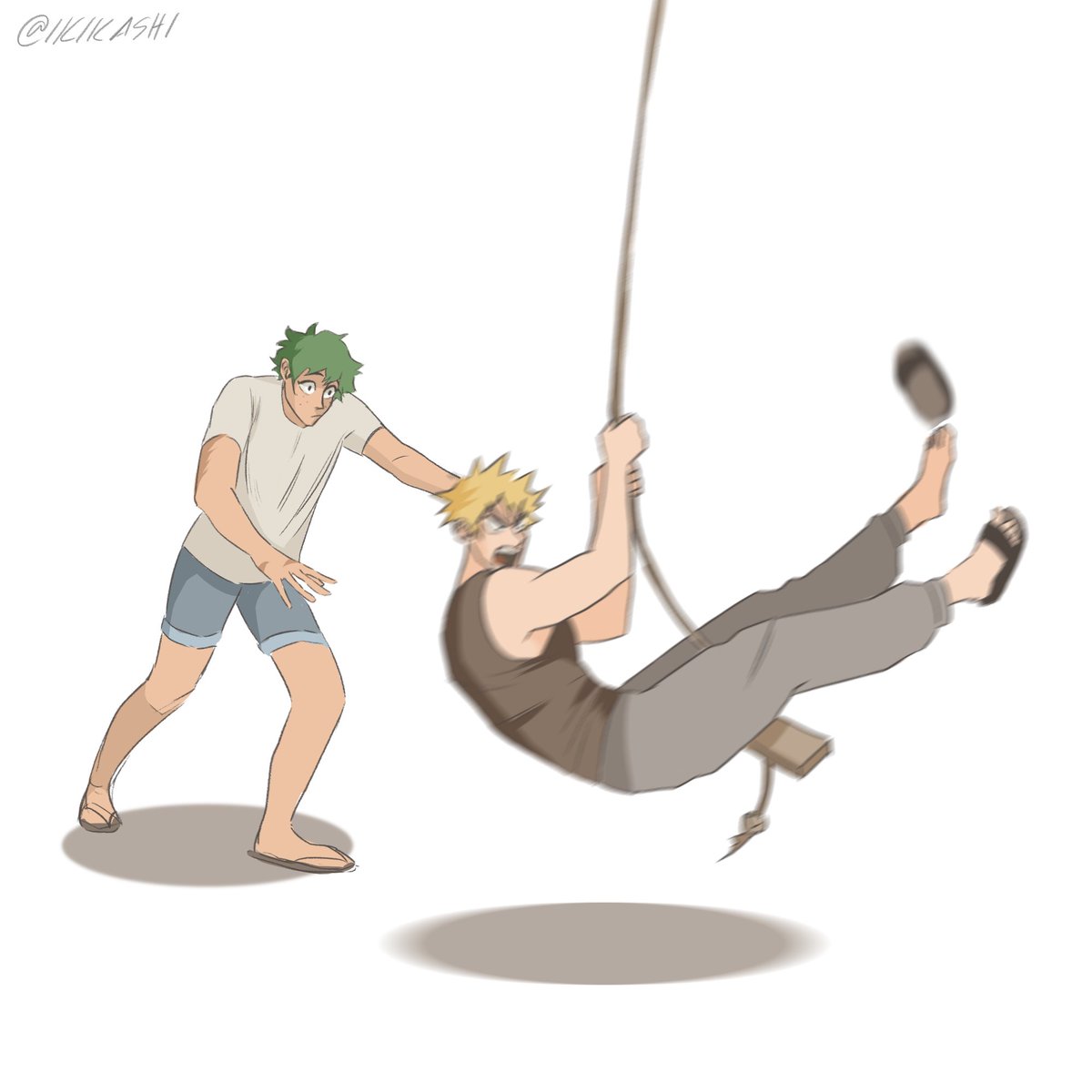 they tried being romantic at the park one time #bkdk #bakudeku