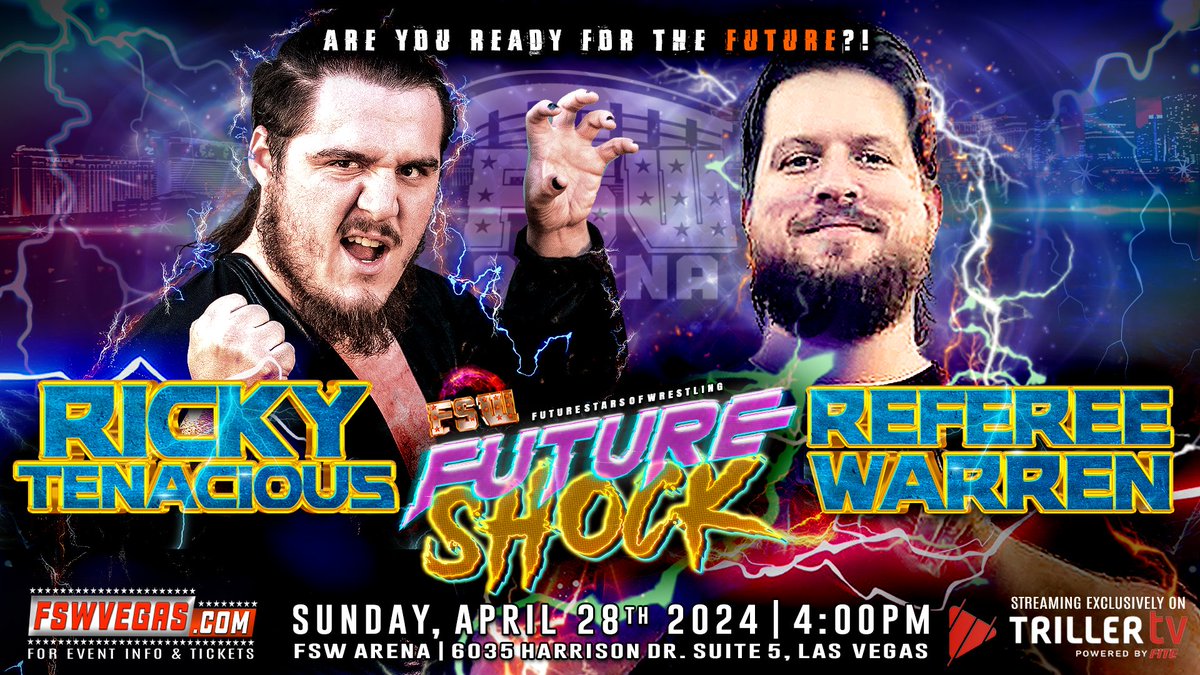 FSW Future Shock Sunday April 28 LIVE on @FiteTV+! FSW Arena | #LasVegas 𝙁𝙚𝙖𝙩𝙪𝙧𝙞𝙣𝙜 @sawwwwwngbird VS Referee Warren Ticket + Streaming link in the bio!