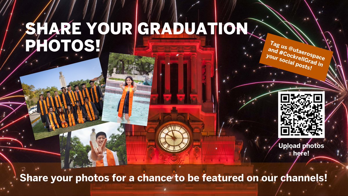 🚨 Class of 2024 @UTAerospace students! Share photos of your memories as a student in our department for a chance to be featured on our channels and slideshow during graduation season. Upload 3-5 of your favorite pics by 4/29 for full consideration utexas.app.box.com/f/55a299f55f92…… 📷🤘