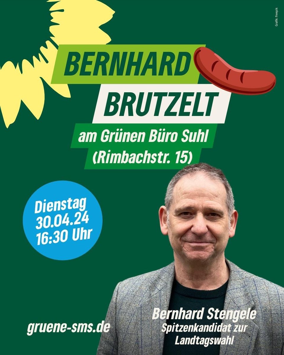 #Grillenfürdiezukunft Bratwurst und interessante Diskussionen von und mit Bernhard Stengele und unseren Stadtratskandidaten. #stadtrat #suhl