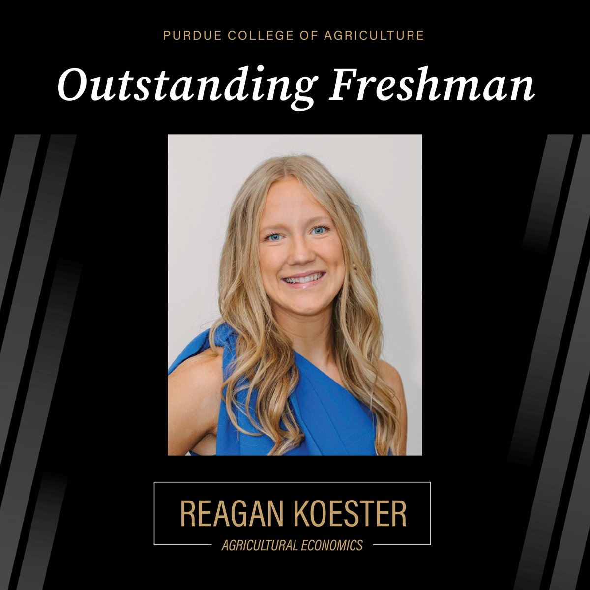 Congratulations to the 2024 @PurdueAg Spring Award recipients! Nicholas Neuman (Rushville, IN) was named the Outstanding Sophomore and Reagan Koester (Wadesville, IN) was named the Outstanding Freshman!