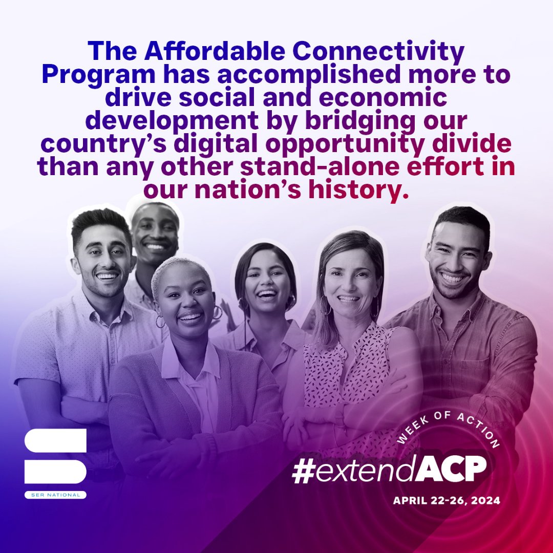 Everyone wins when everyone is connected. The ACP continues to create new pathways towards economic opportunity all across the country. #ExtendACP