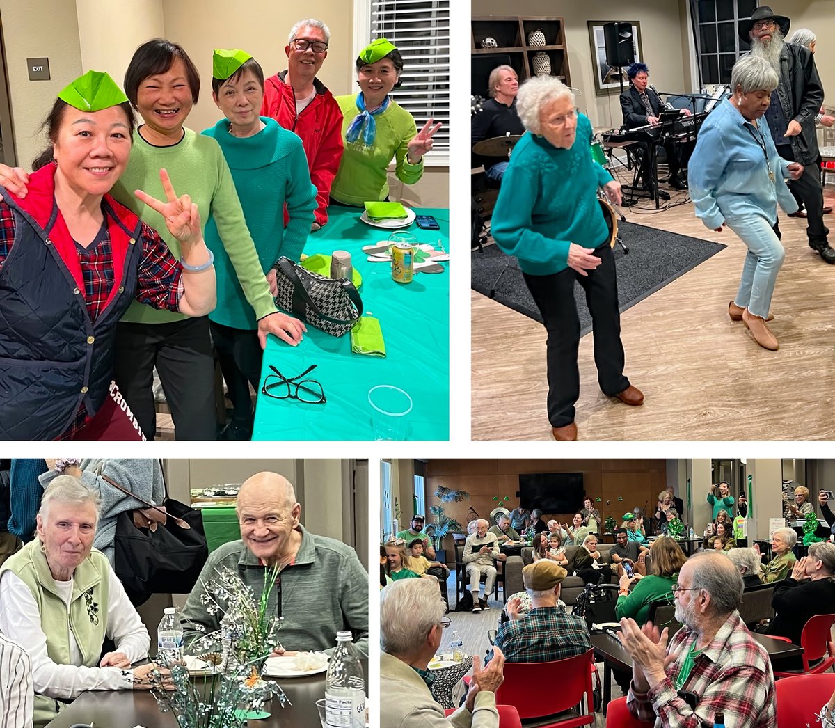engageforlife's tweet photo. Several of our communities celebrated St. Patrick’s Day with tasty treats, music and dancing, and holiday craft-making. Here are photos from North Hollywood Senior Arts Colony, Olivera, and Magnolia@ 9th. #ChangingAging #CreativeAging #CreatingCommunity @LACountyArts @Culture_LA https://t.co/jhBed7Nh0Y