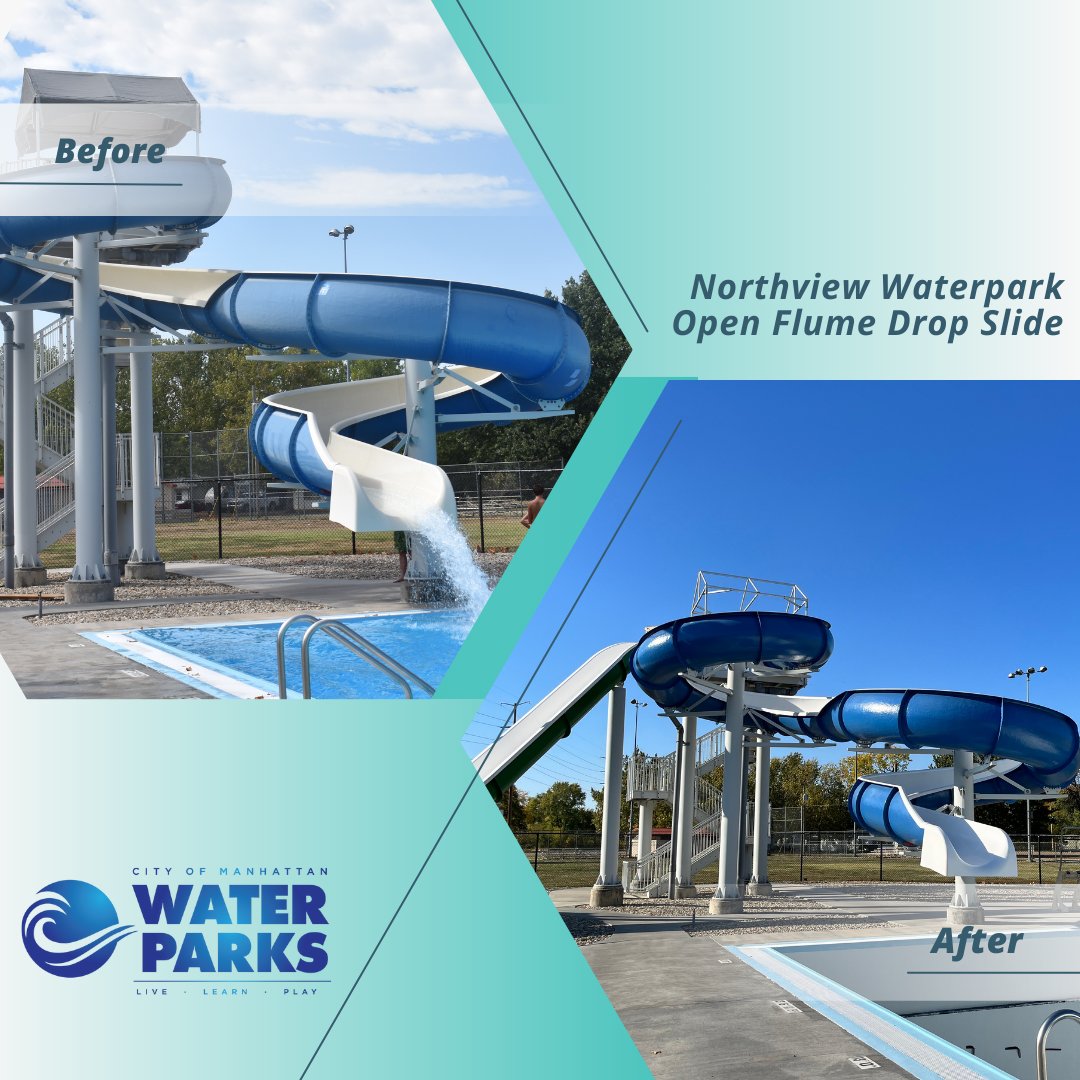 The 2nd phase of slide renovations were completed during the waterparks off-season. This included 2 slides City Park Waterpark and 2 slides at at Northview. We can’t wait for you enjoy them when waterparks open on May 25!