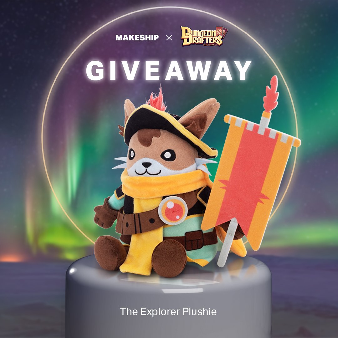 🎁 GIVEAWAY ALERT! 🎁 ⭐️ Get a chance win one Explorer Plushies! We'll be handling out a Explorers to TWO winners! How to join: 1⃣ Follow @makeship and @DungeonDrafters 2⃣ Retweet this post. 📅 Ends April 26th at 2pm (ET). Winners will be contacted via DM✨ Good luck! 🍀