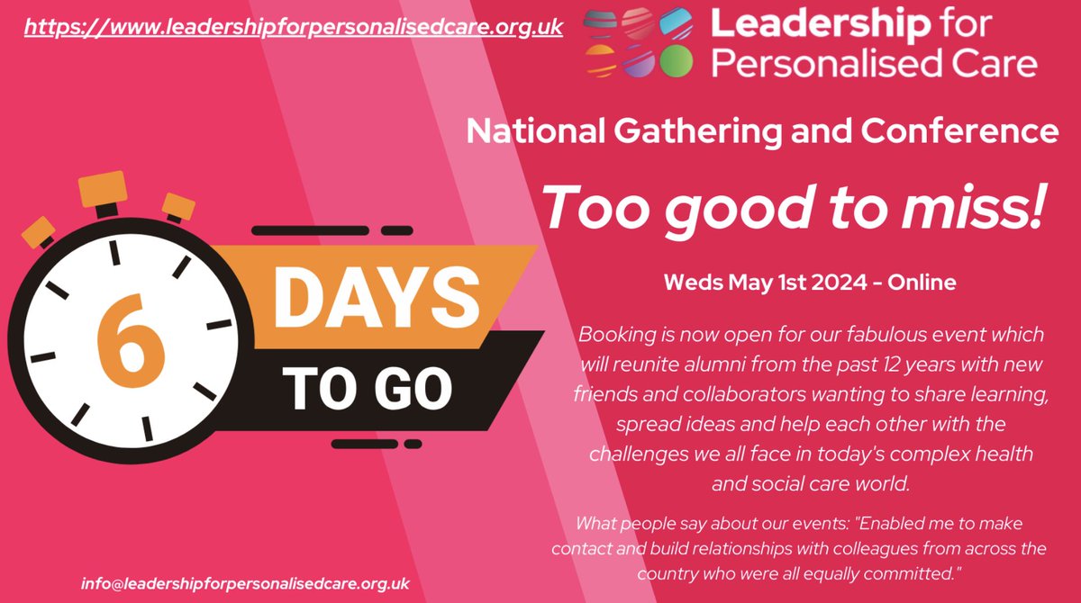 Only 6 days to go until our #L4PC National Gathering and Conference. Get your free ticket here:eventbrite.co.uk/e/leadership-f…