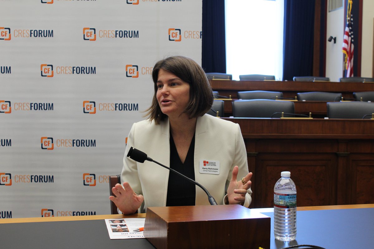 CRESforum's tweet photo. Session 3 of CRES Academy was a hit! Thank you to our panelists from @RepSteel's office, @OrmatInc and SLB for joining us! Special thanks to CRES Forum Senior Policy Fellow @Tim_M_Doyle for moderating! https://t.co/107BUxEQK9