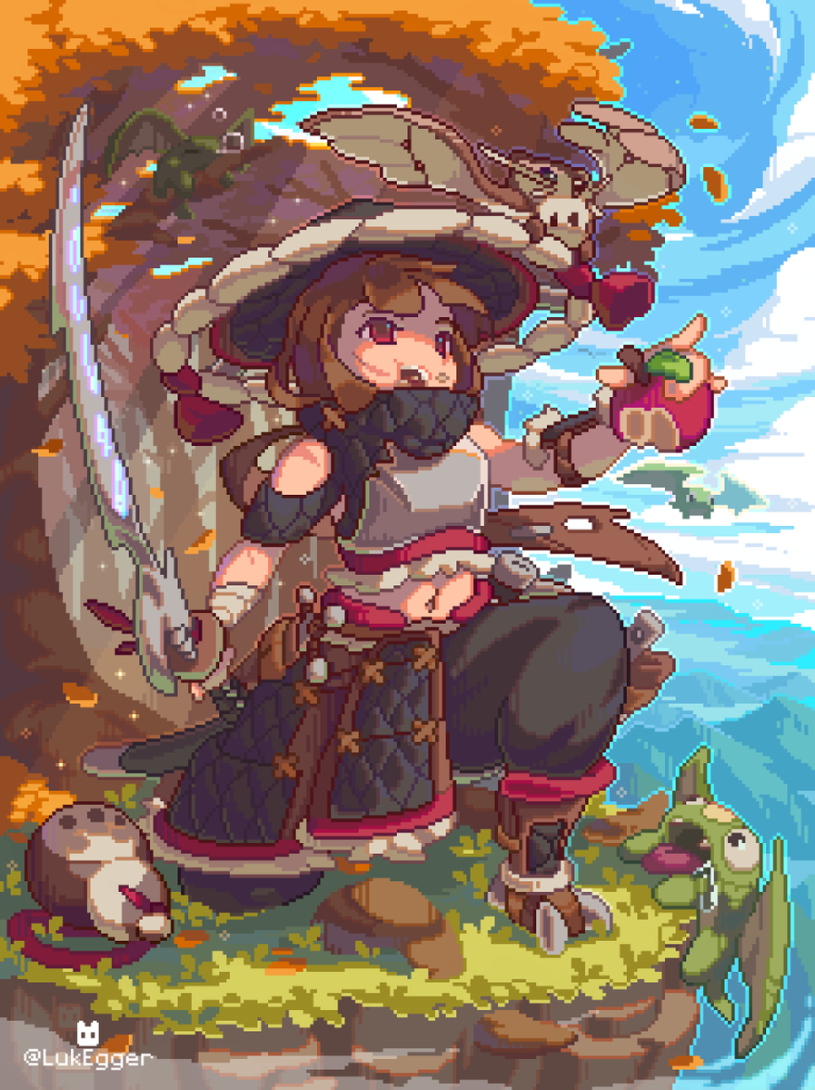 LukEgger's tweet photo. Pixel Splash Art - Aki 🍎✨
#art #pixelart #ドット絵 https://t.co/Nh7kNt6Pnw