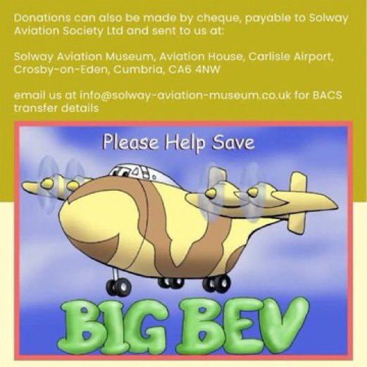 justgiving.com/crowdfunding/d… Soon to be moved and restored follow the epic #BigBev story @SolwayAviation from @MadeinGB2013 🇬🇧 to @AquaDesignGroup @AysLondonPromo @THEGRADIO @ZebraMingo @Tanyawarren @YvetteHenson @BulldogBDX @burleyfires @BuyDirectUSA @QueenofCr8tvty