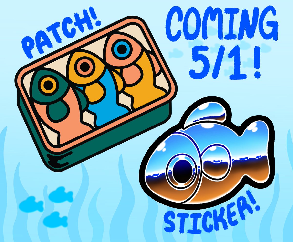 Surprise! I am so honored to be a part of @curlworks_ 's fish bag Kickstarter. I designed TWO rewards for this, an embroidered patch and vinyl sticker! Follow the pre-launch to get first dibs! curlworks.net/fishbag