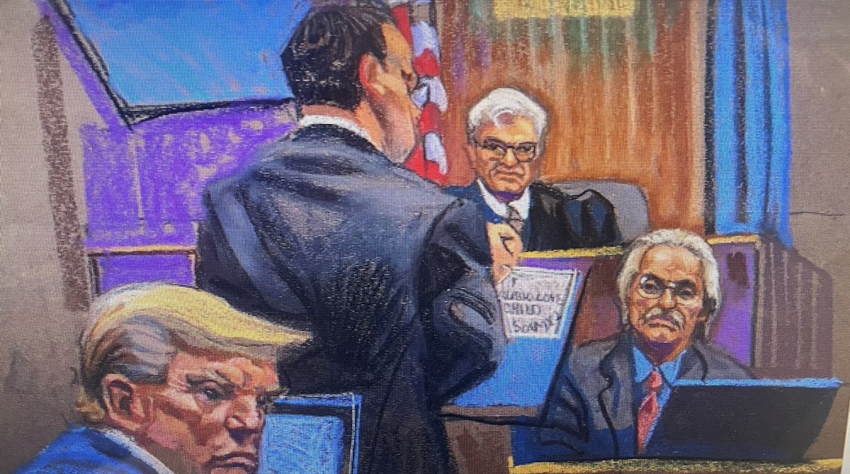Read somewhere that the “ick” was fuming pissed 😡 about the courtroom artist, and then I saw todays rendition of the “ick”, ick won’t be happy at all about this one 😂