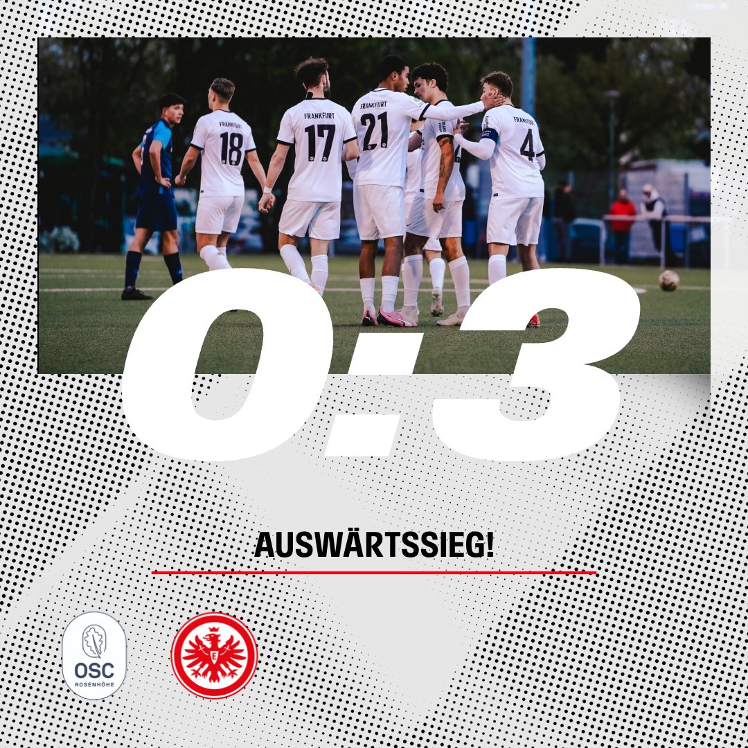Viertelfinale calling ☎️

Die #sgeU19 gewinnt beim OSC Rosenhöhe mit 3:0 und zieht in die nächste Runde des A-Junioren-Hessenpokals ein ✊ Sauber, Jungs!

#SGE