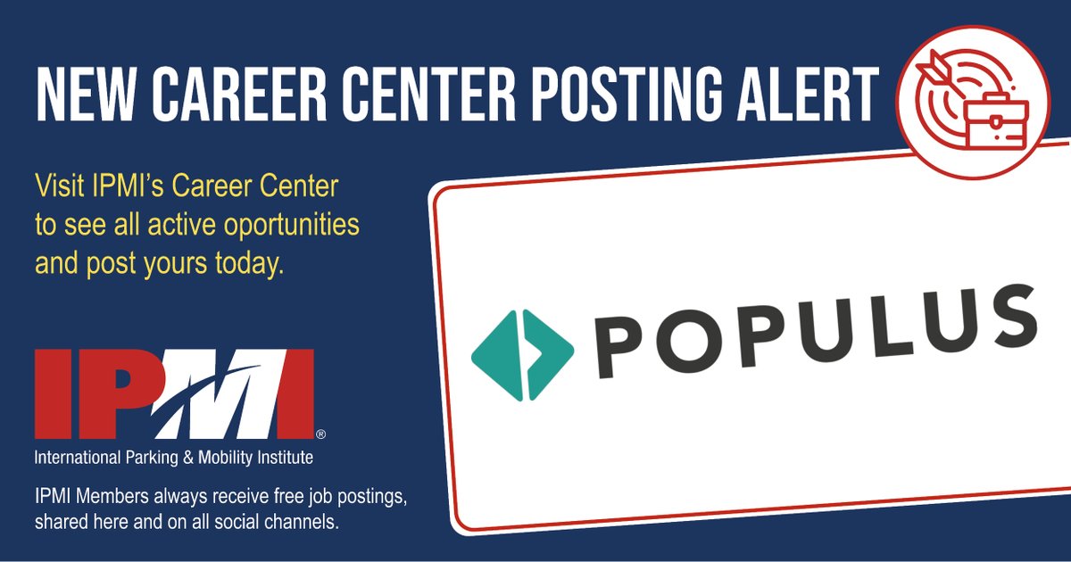 Job Alert: Populus is accepting applications for their Code the Curbs Fellowship. Visit the IPMI Career Center for more information. ow.ly/C0HT50RlPuP